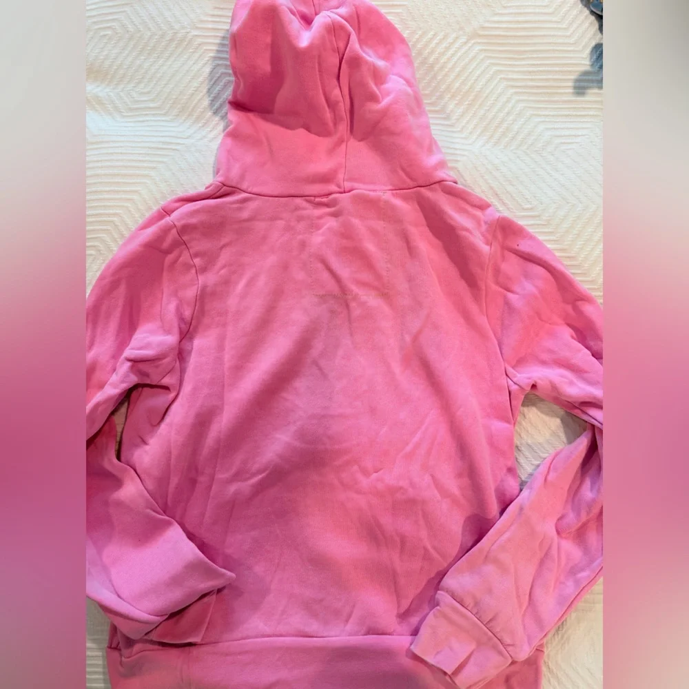 Pink aviator nation Hoodie with Rainbow Stripes - Picture 3 of 7